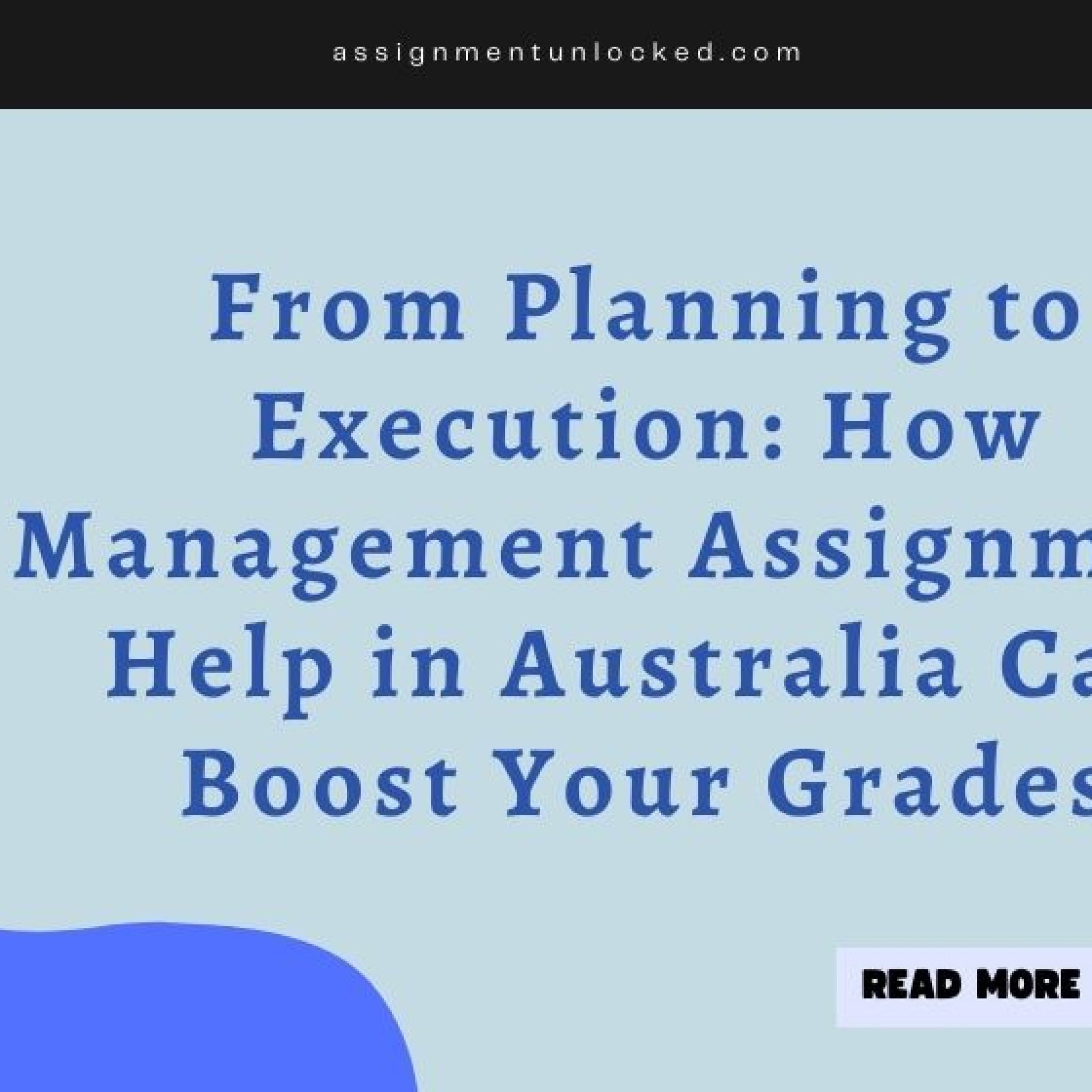 management assignment help planning and execution