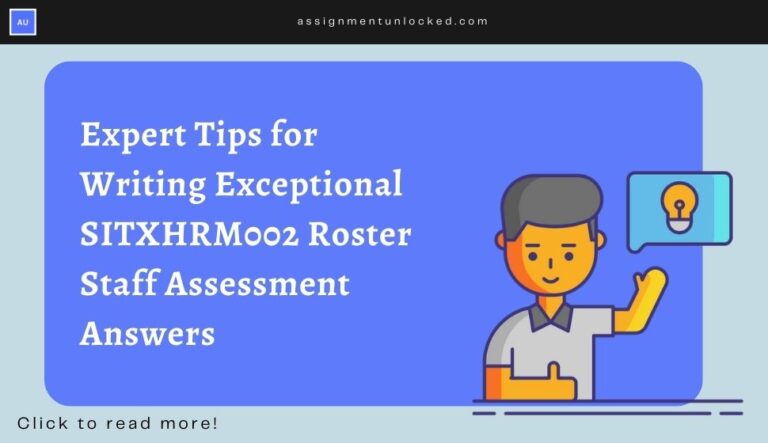 Expert Tips for Writing Exceptional SITXHRM002 Roster Staff Assessment